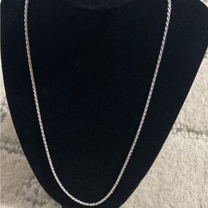 Real 925 Sterling Silver Diamond Cut Rope Chain Made in Italy 2.0mm 22 inch